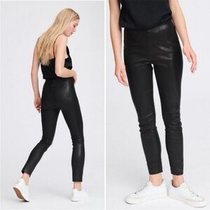 Rag & Bone Simone Leather Pant 100% Lamb Leather Black Skinny Moto Pants Size 0